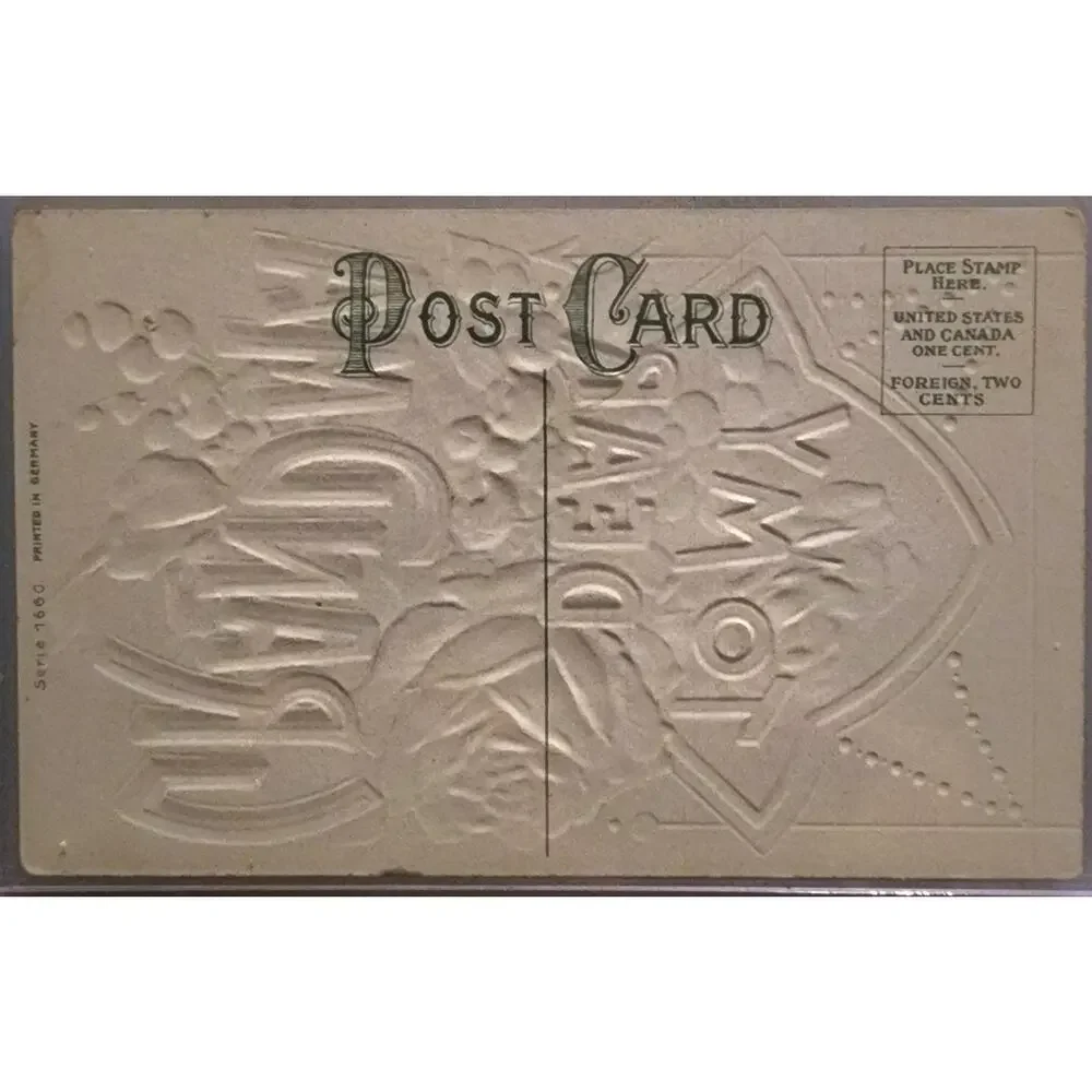 Lot Of Four Vintage Antique Embossed Postcards Flowers Brother Grandma Grandpa